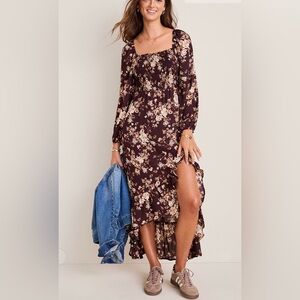Francesca’s•Helen Long Sleeve Floral Maxi Dress•Size XS•NWT